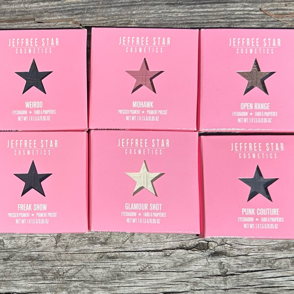 NIB Jeffree Star Cosmetics Eyeshadow Singles 6pk Set (Great Starter Combination)